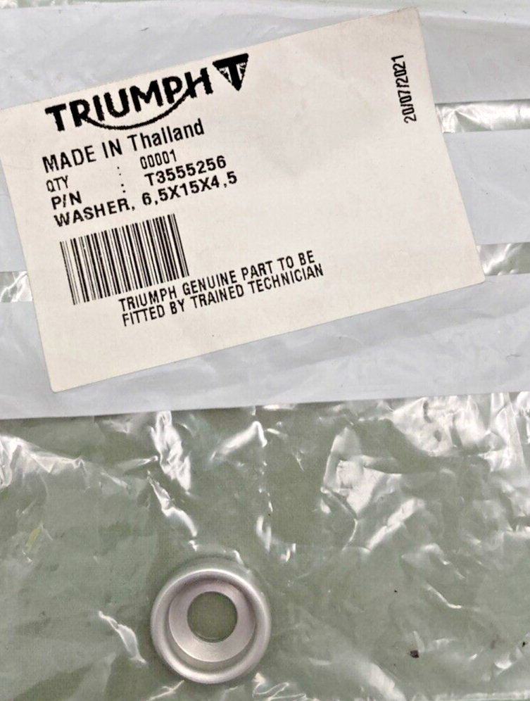 NEW GENUINE TRIUMPH T3555256 Washer, 6.5 X 15 X 4.5