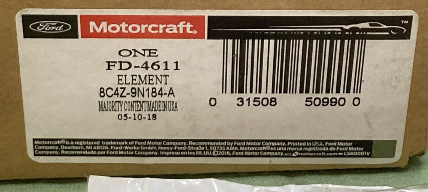 NEW GENUINE MOTORCRAFT FD-4611 FUEL FILTER W/ GASKETS