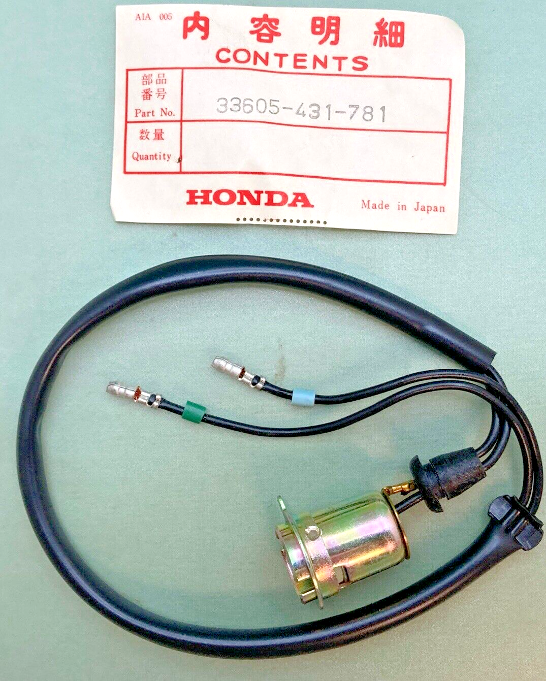 NEW GENUINE HONDA 33605-431-781 SOCKET, R. RR. TURN SIGNAL REPLACE 33605-431-782