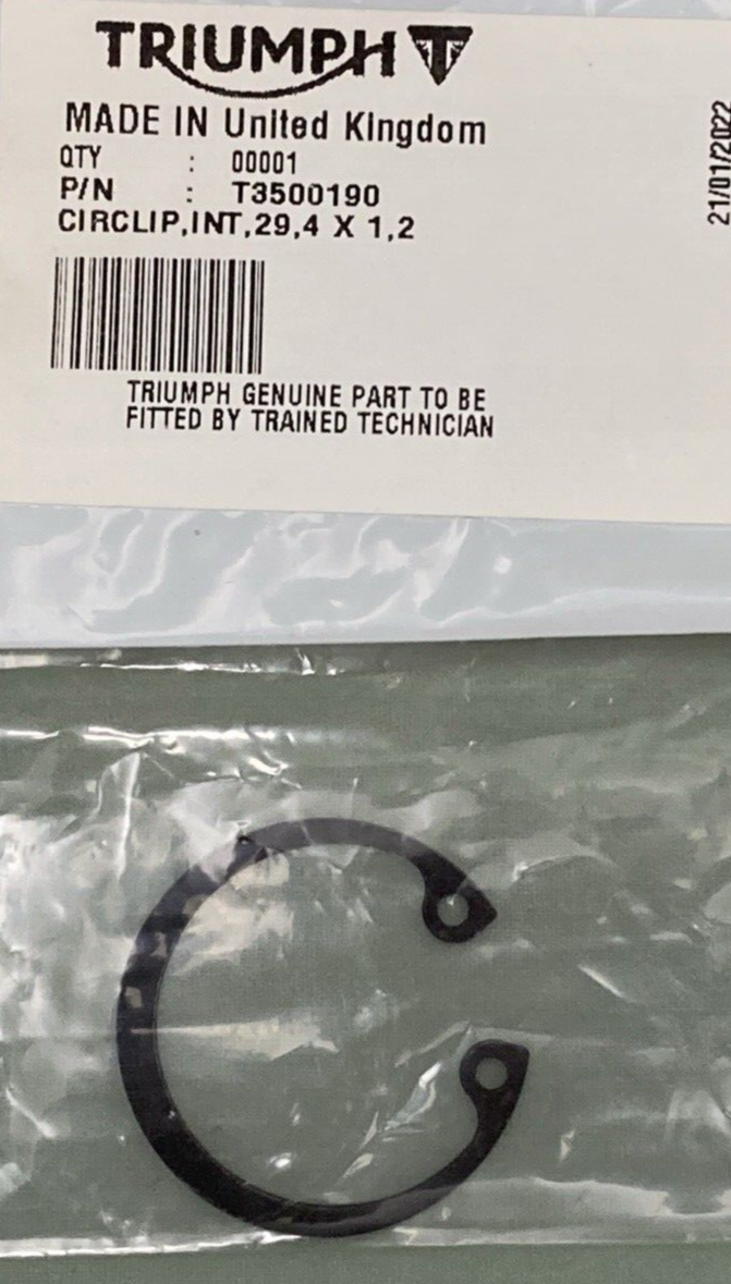 NEW GENUINE TRIUMPH T3500190 Circlip, Int, 26.4 X 1.2
