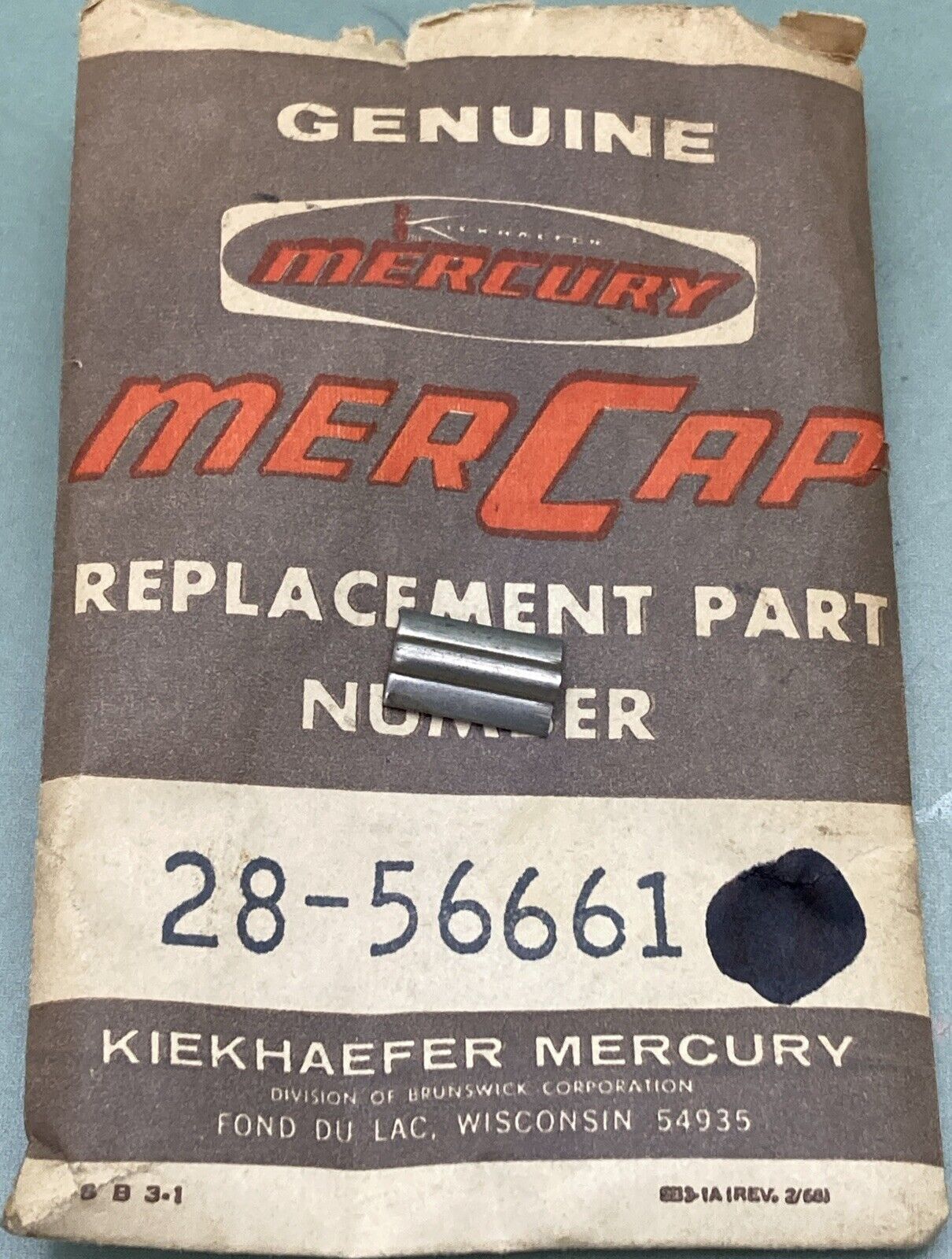 NEW GENUINE MERCURY QUICKSILVER 28-56661 KEY IMPELLER DRIVE
