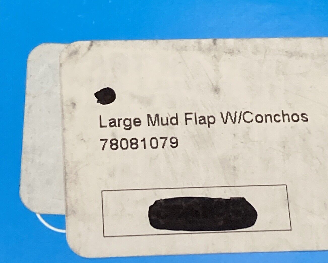 NEW DRAG SPECIALTIES 78081079 LARGE MUD FLAP WITH CONCHOS & MOUNTING HARDWARE