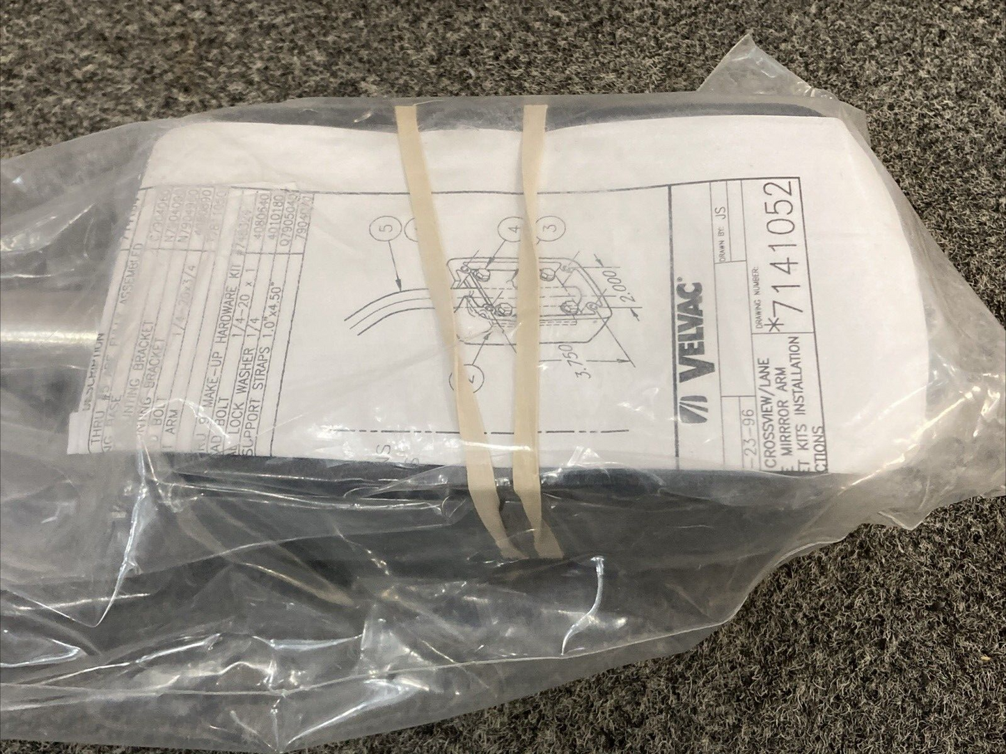 NEW GENUINE VELVAC 714104 Lane Change Arm Bracket with Hardware