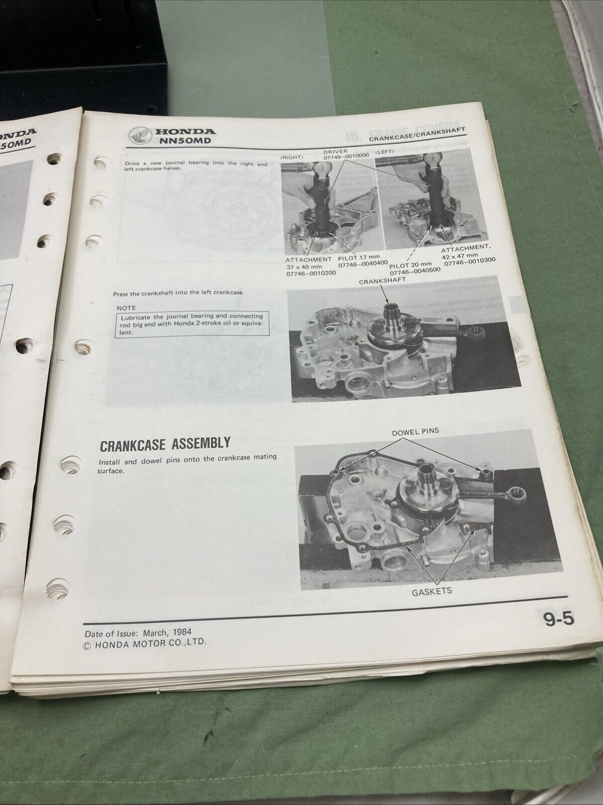 GENUINE HONDA 61GK000 NN50MD GYRO SHOP MANUAL 1984