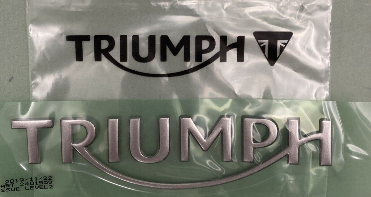 NEW GENUINE TRIUMPH T2401559 Tank Badge, 130MM