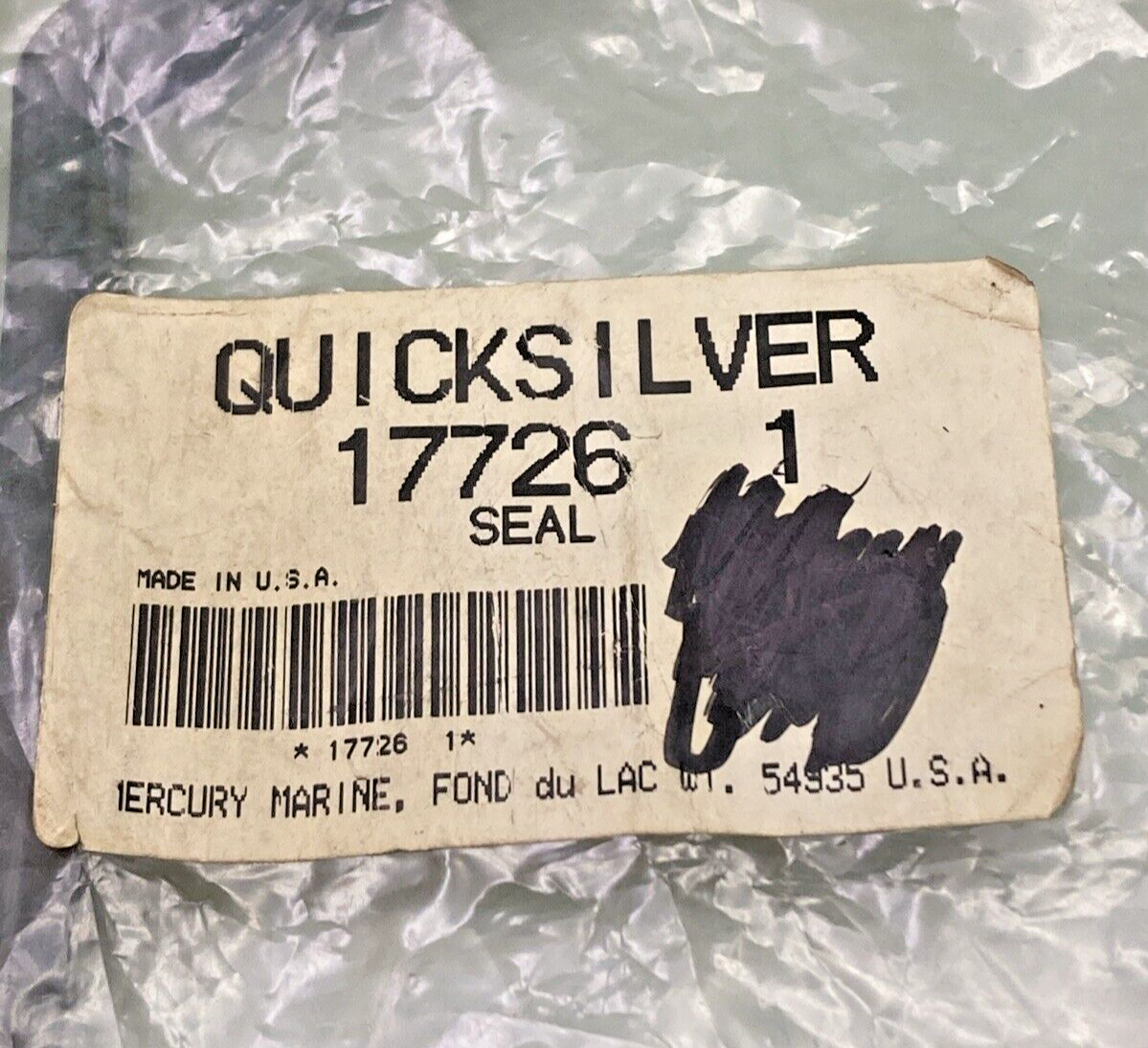 NEW GENUINE MERCURY QUICKSILVER 177261 SEAL