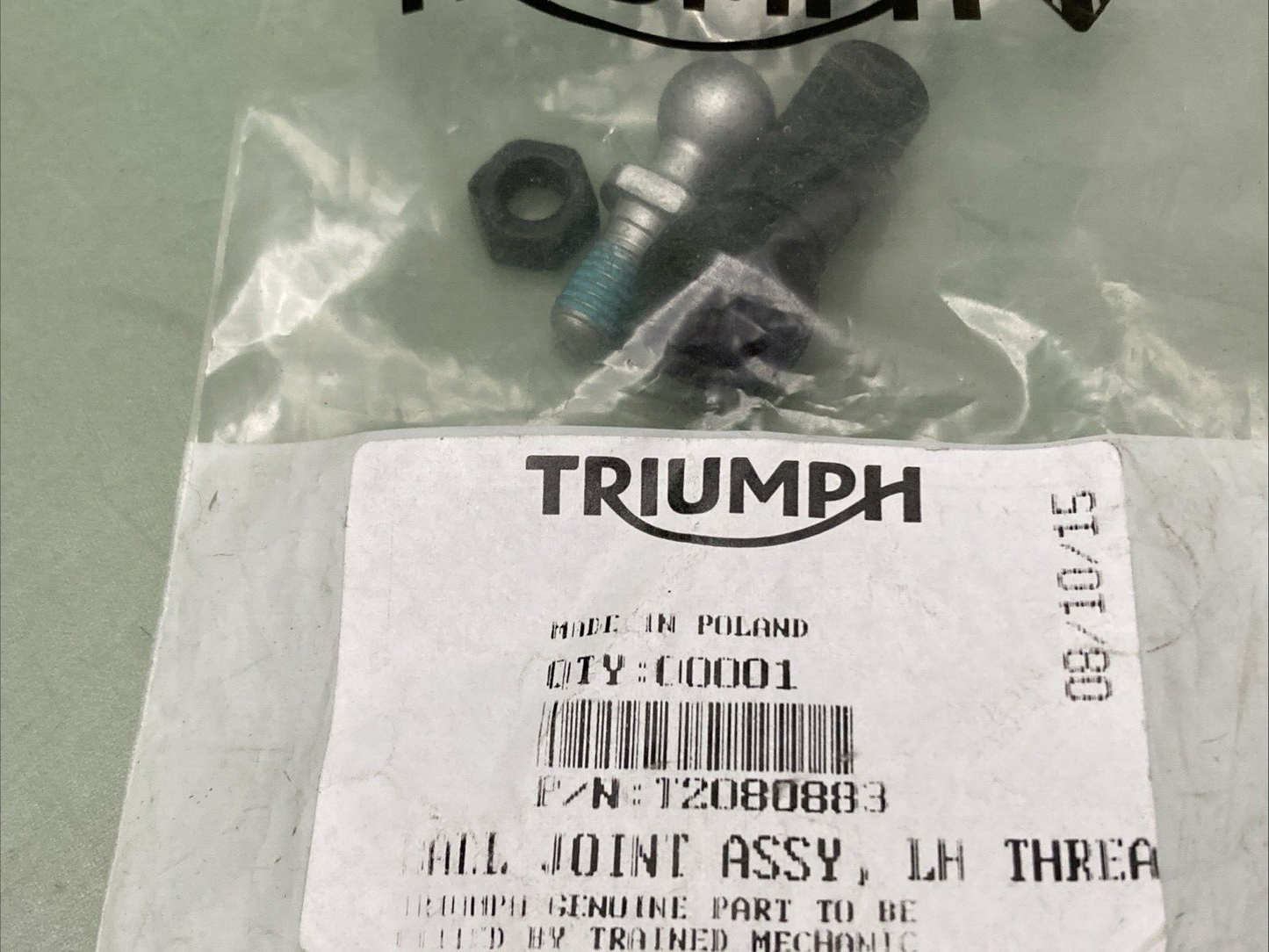 NEW GENUINE TRIUMPH T2080883 Ball Joint Assembly, Lh Thread