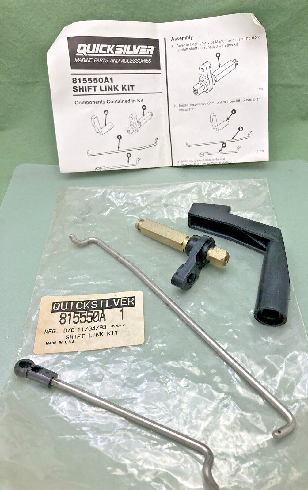 NEW GENUINE MERCURY QUICKSILVER 815550A 1 SHIFT LINK KIT