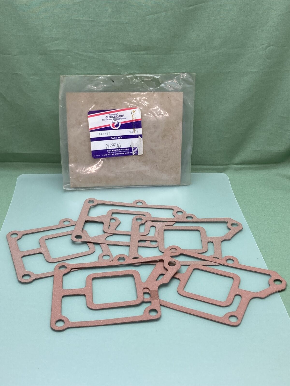 QTY 5 New GENUINE QUICKSILVER 27-35146 THERMOSTAT CONTAINER GASKET