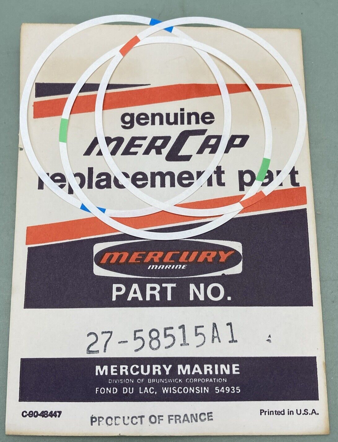 NEW MERCURY QUICKSILVER 27-58515A1 GASKET SET CYL ASM SLV CRNK MERC 90 Ren 96 I