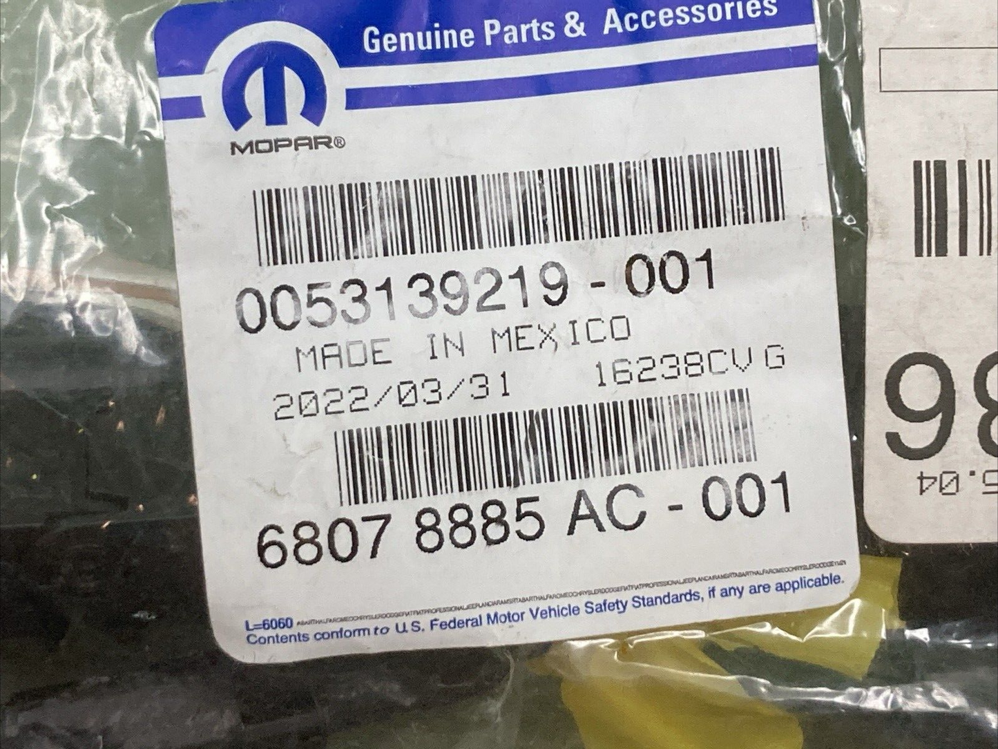 NEW GENUINE MOPAR 68078885AC Sliding Door Track Wiring FITS 2012 DODGE RAM CHRYS
