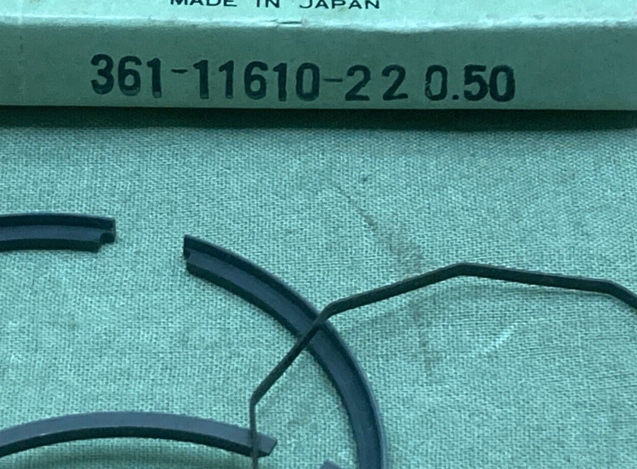 NEW GENUINE YAMAHA 361-11610-22 PISTON RING SET 2ND 0.50 O/S