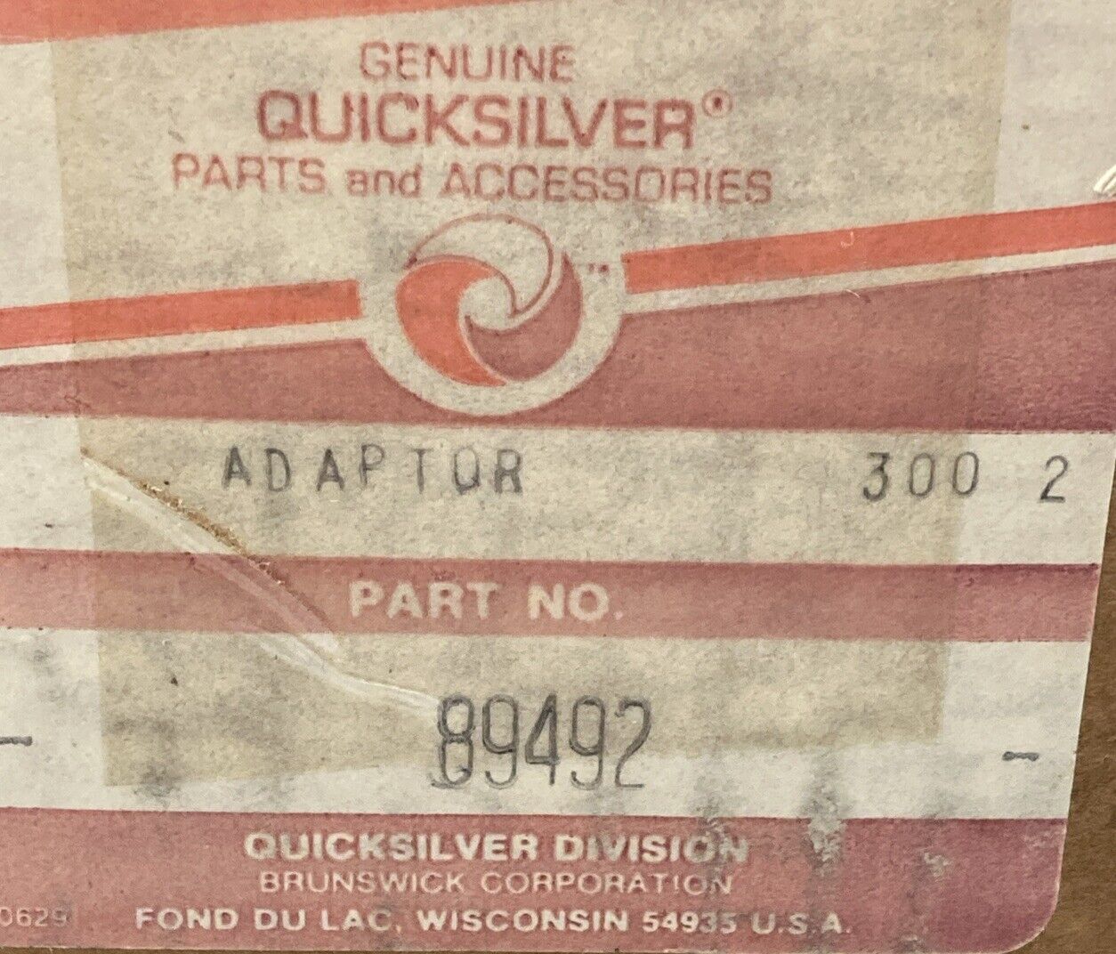 NEW GENUINE MERCURY QUICKSILVER 89492 ADAPTOR HYDRAULIC PUMP ASM MOD VP
