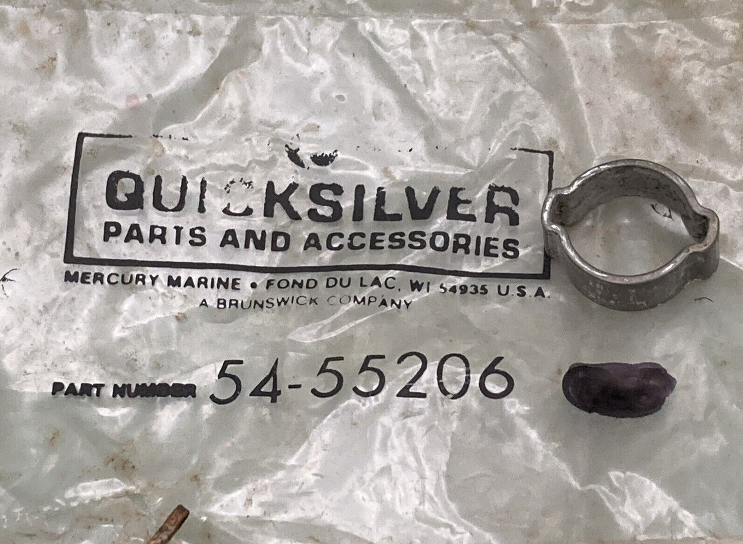 QTY 5 NEW GENUINE MERCURY QUICKSILVER 54-55206 CLAMP FUEL LINE OUTBOARD 115HP