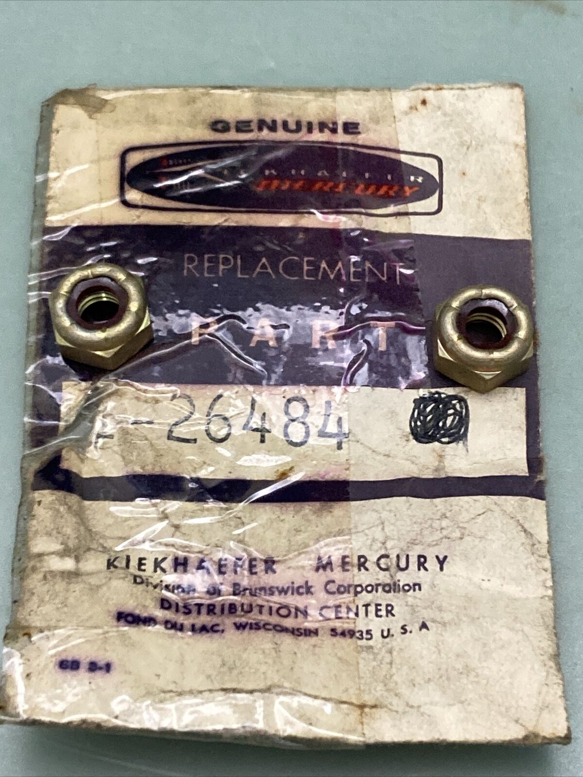 QTY 2 NEW GENUINE MERCURY QUICKSILVER 11-26484 NUT