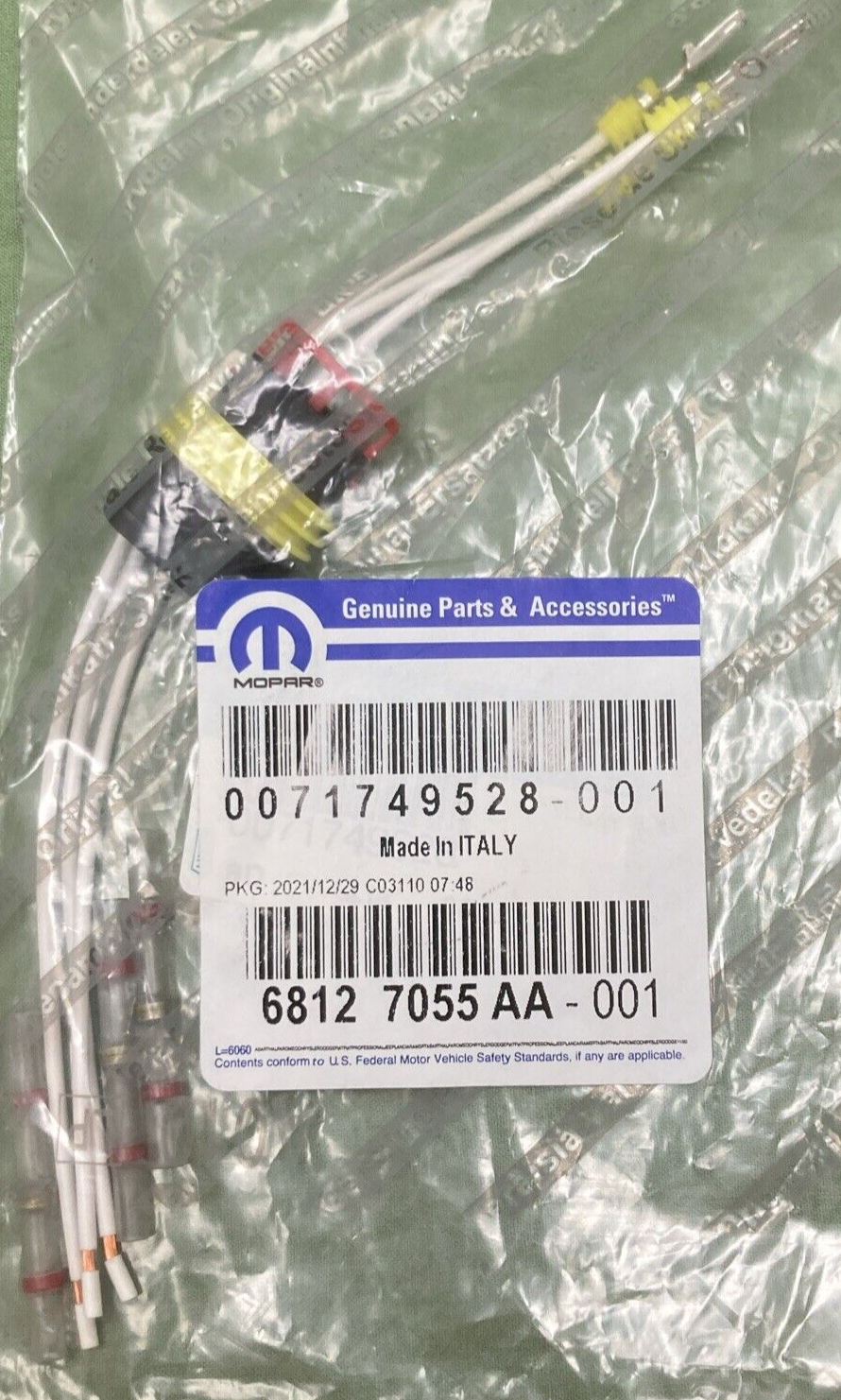 NEW GENUINE MOPAR 68127055AA Electrical Connector SENSOR FITS '14-'21 FIAT JEEP