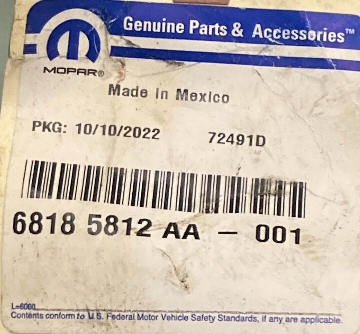 NEW GENUINE MOPAR 68185812AA STEERING TIE-ROD BASE
