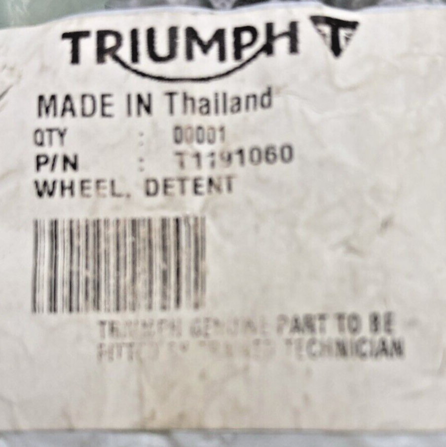 NEW GENUINE TRIUMPH T1191060 Detent Wheel