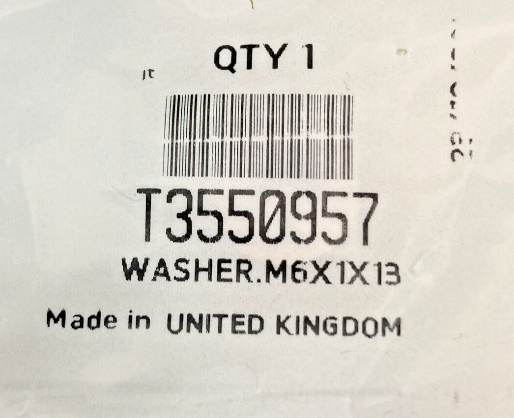 NEW GENUINE TRIUMPH T3550957 WASHER.M6X1X13 Bonneville