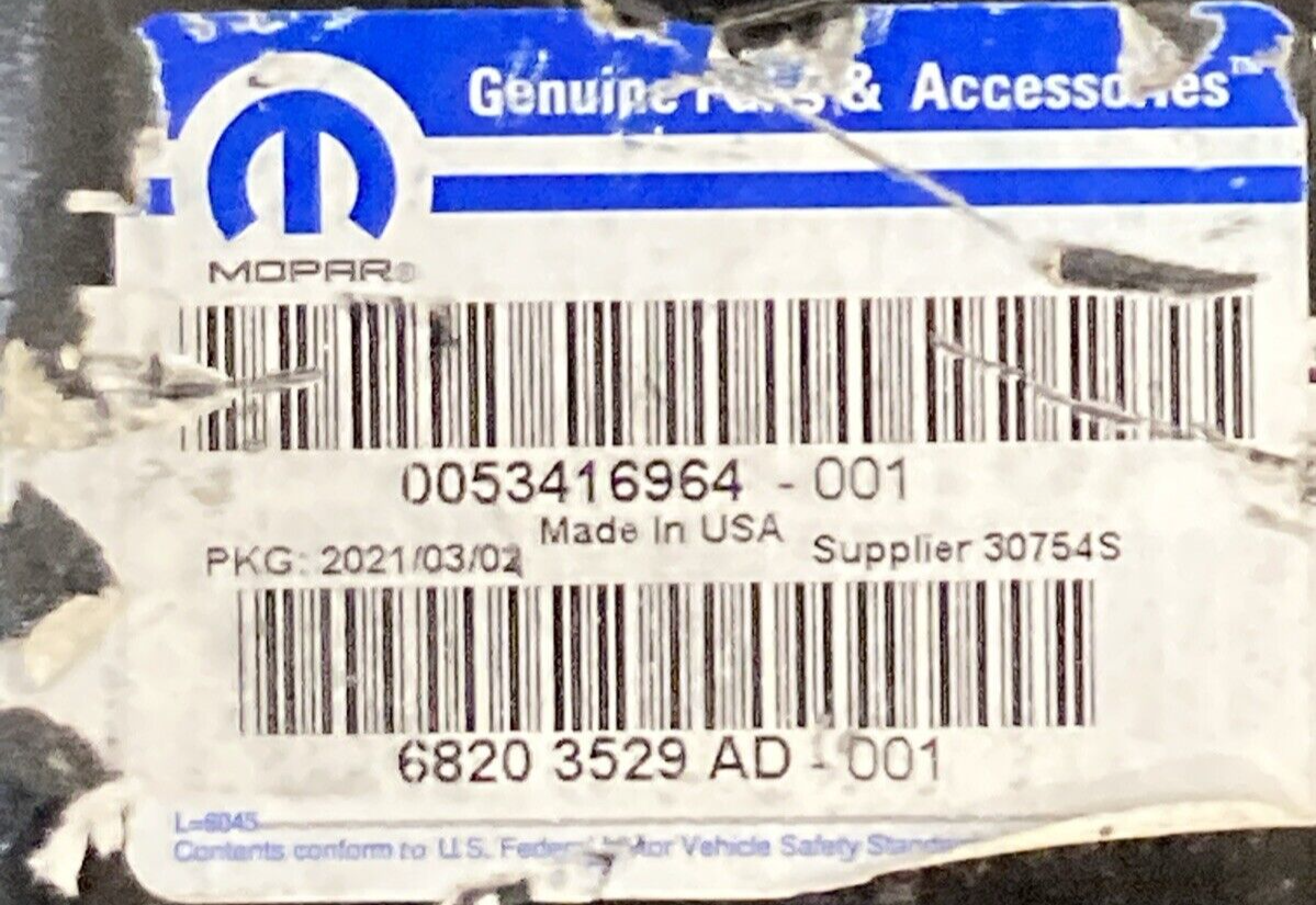 NEW GENUINE MOPAR 68203529AD Front Skid Plate SUPERSEDES 68203529AB, 68203529AC