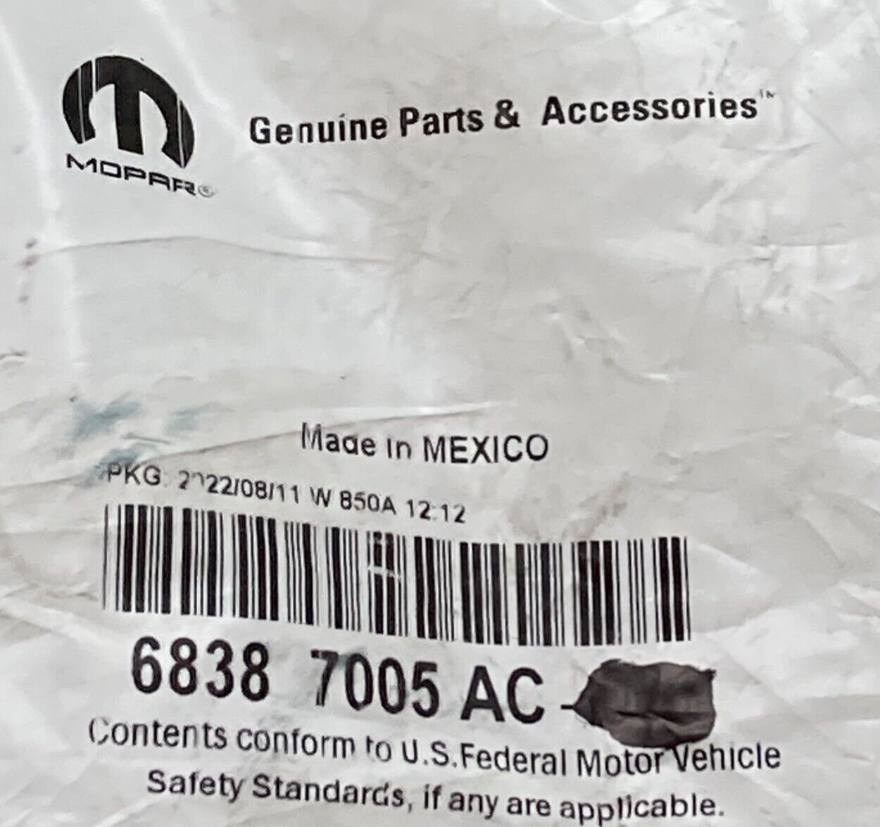 NEW GENUINE MOPAR 68387005AC Jumper Wiring 2019-2024 Ram
