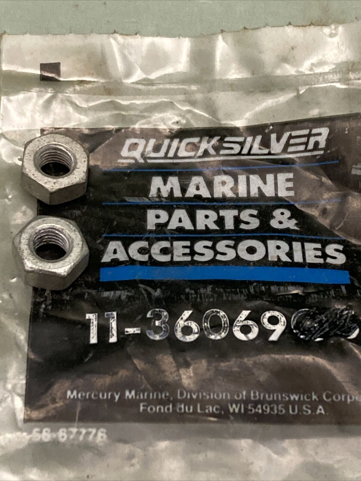 QTY 2 NEW GENUINE MERCURY QUICKSILVER 11-36069 NUT