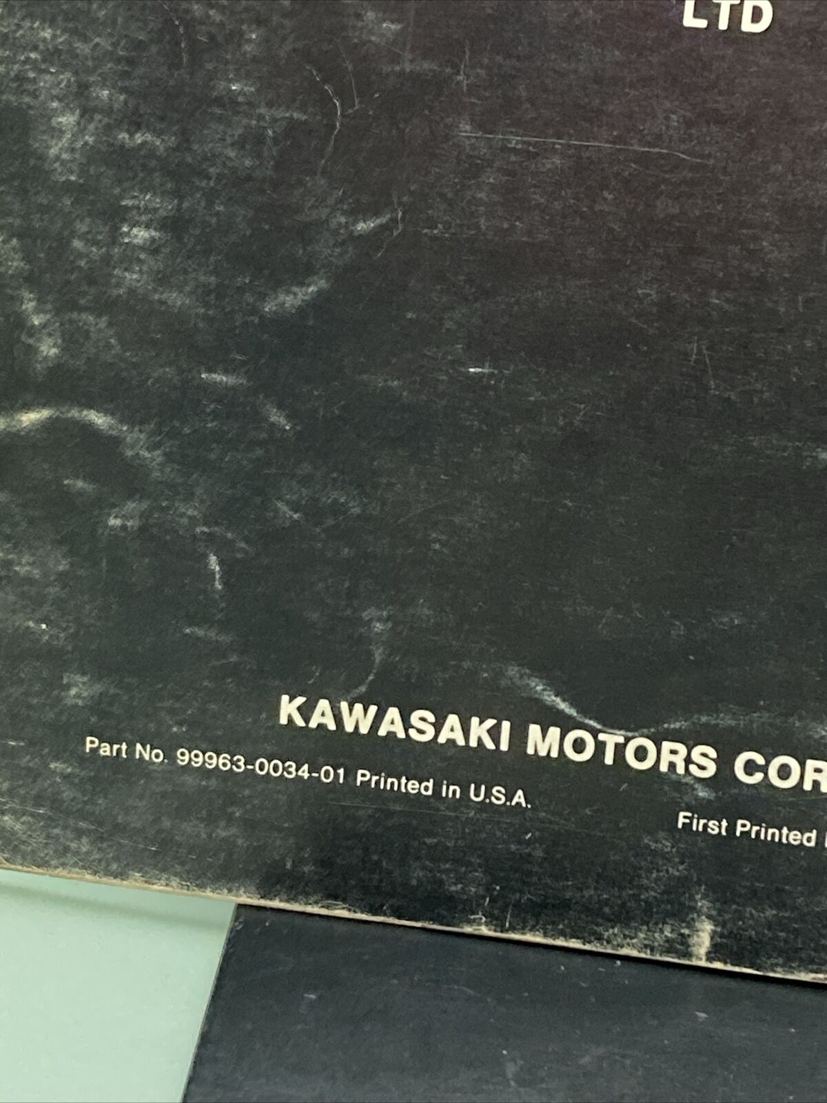 GENUINE KAWASAKI 99963-0034-01 KZ1000LTD SERVICE MANUAL SUPPLEMENT