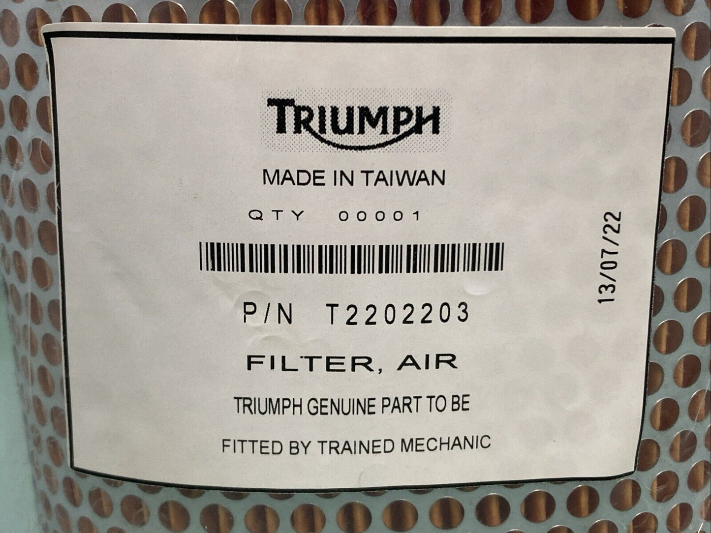NEW GENUINE TRIUMPH T2202203 Air Filter