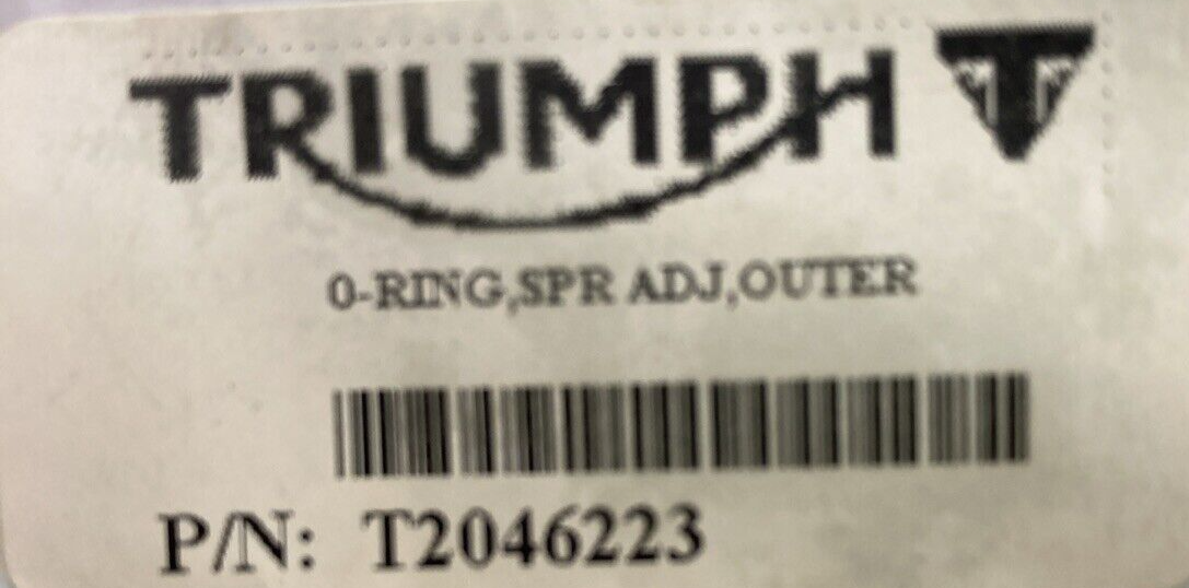 NEW GENUINE TRIUMPH T2046223 0-RING, Spr Adj, Outer
