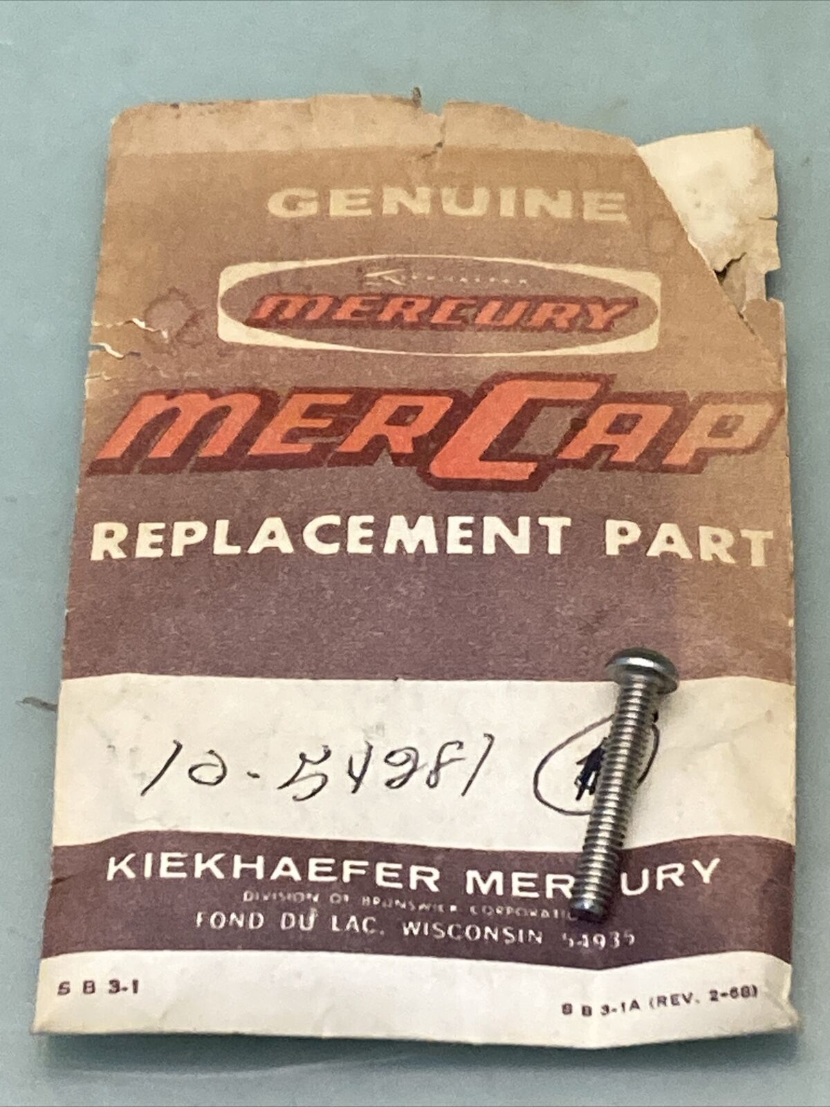 QTY 4 NEW GENUINE MERCURY QUICKSILVER 10-54281 SCREW