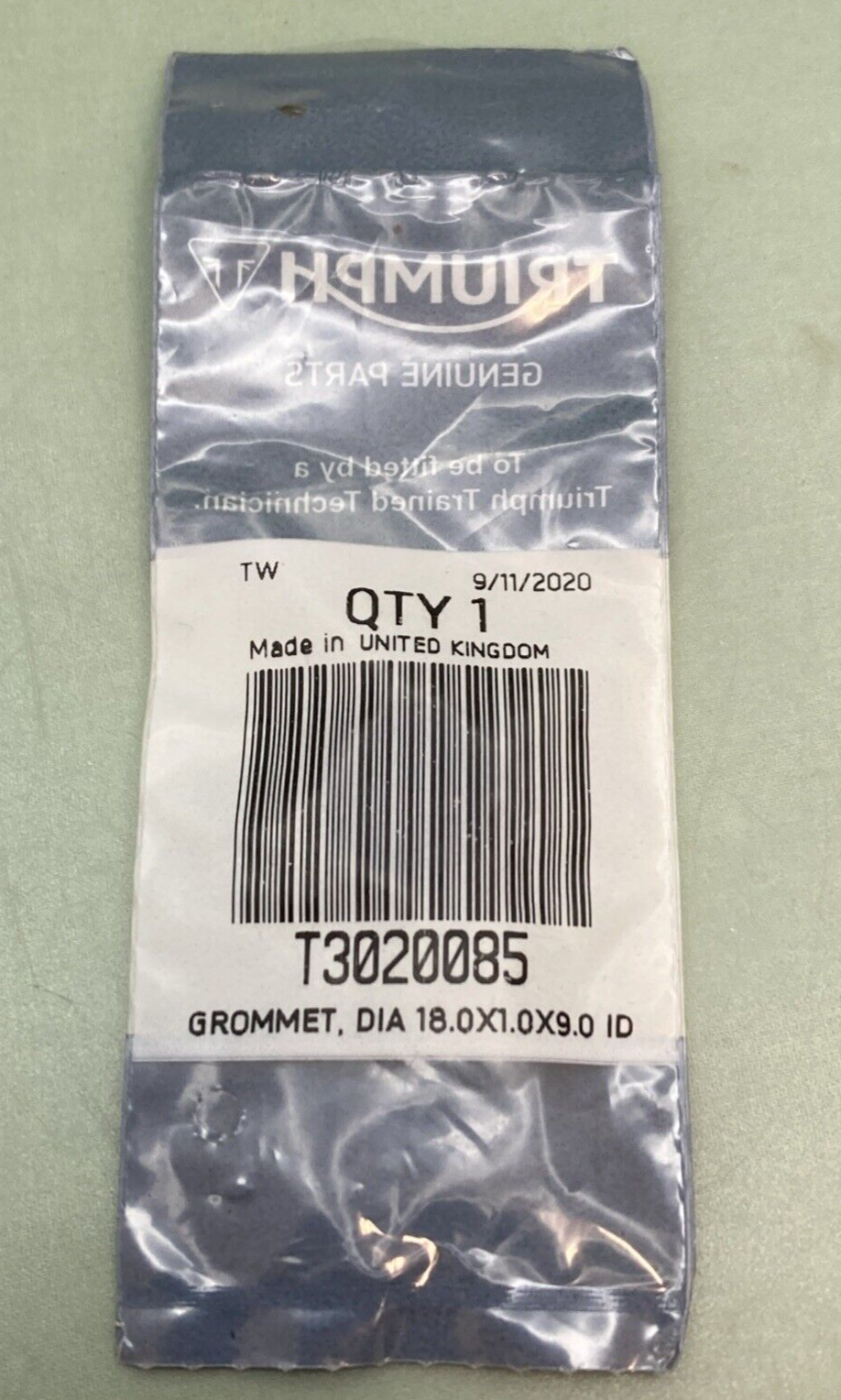 NEW GENUINE TRIUMPH T3020085 Grommet, Dia 18.0X1.0X9.0 Id Bonneville Bobber