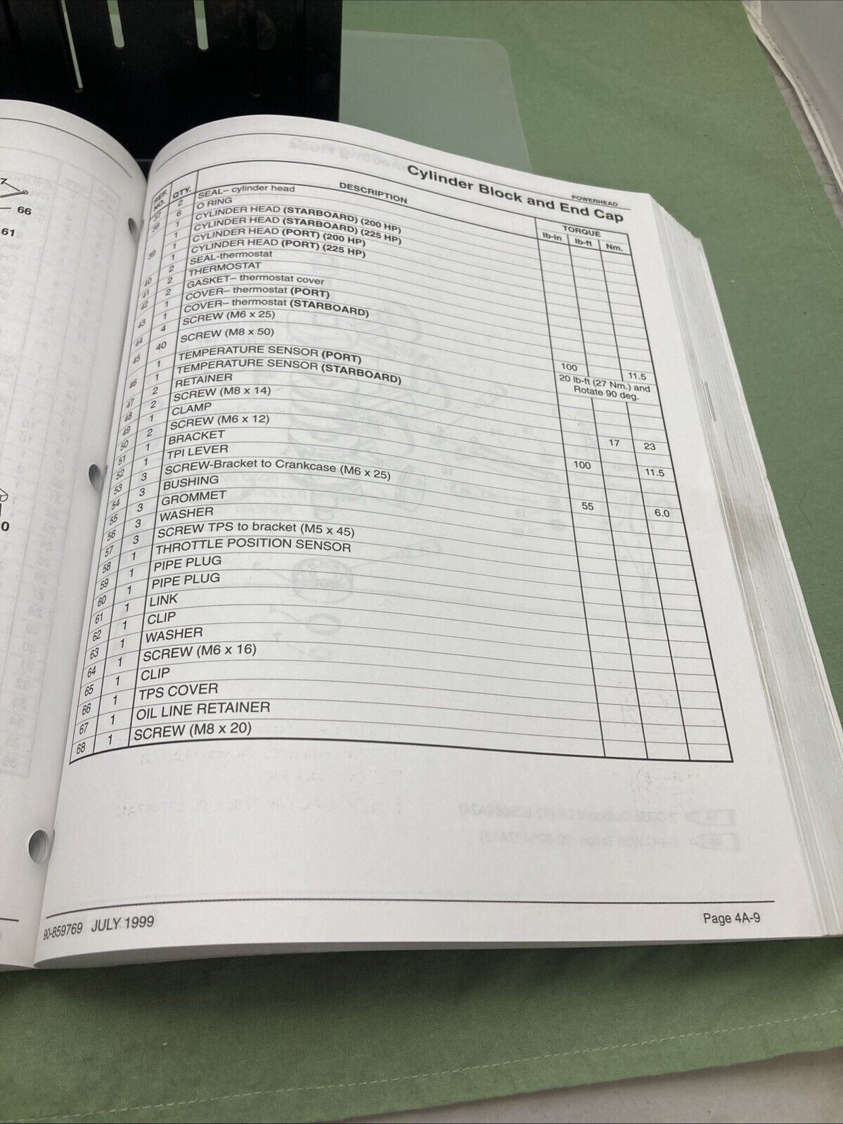 GENUINE MERCURY 90-859769 200, 250 OPTIMAX DIRECT FUEL INJECTION SERVICE MANUAL