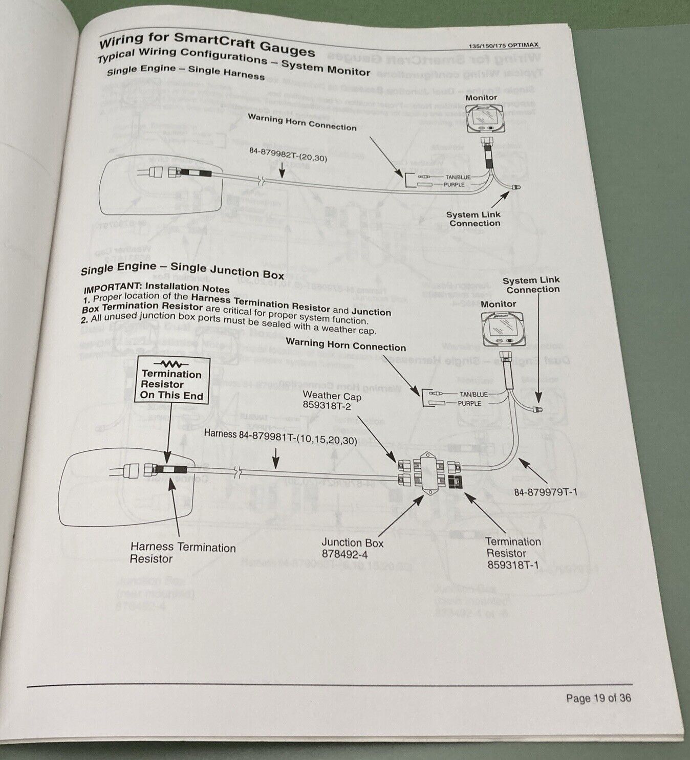 MERCURY QUICKSILVER 90-10200010 OPTIMAX 135/150/175 INSTALLATION MANUAL 2000