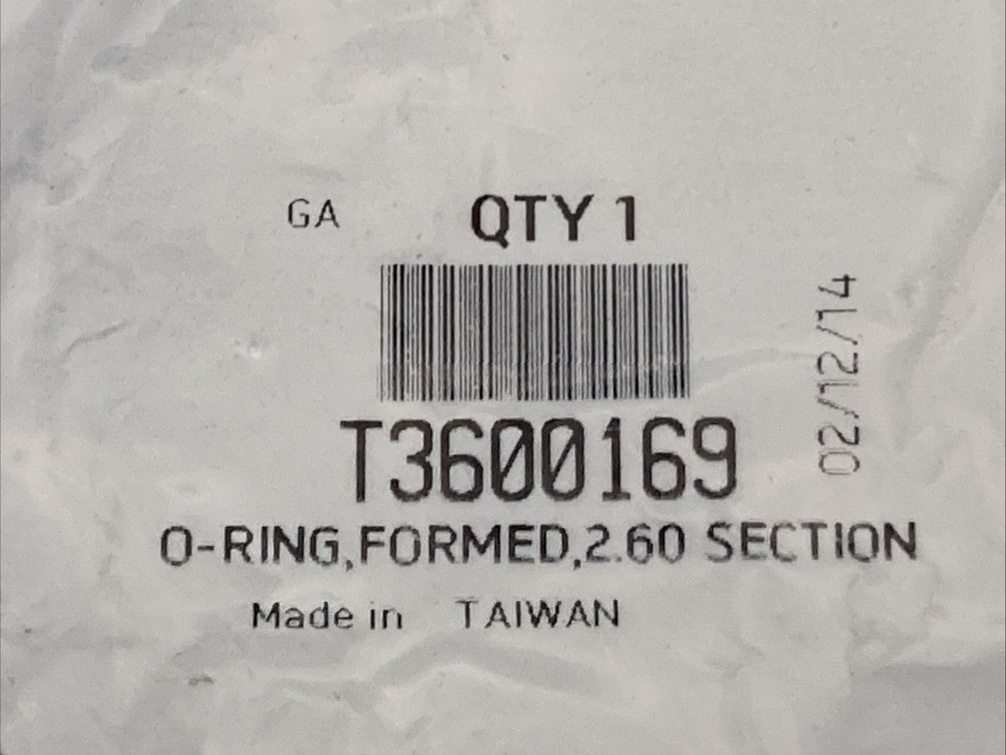 NEW GENUINE TRIUMPH T3600169 O-RING, Formed, 2.60 Section