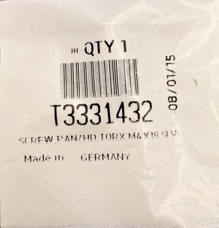 NEW GENUINE TRIUMPH T3331432 - Screw, Pan/hd, Torx, M4X18, Slv