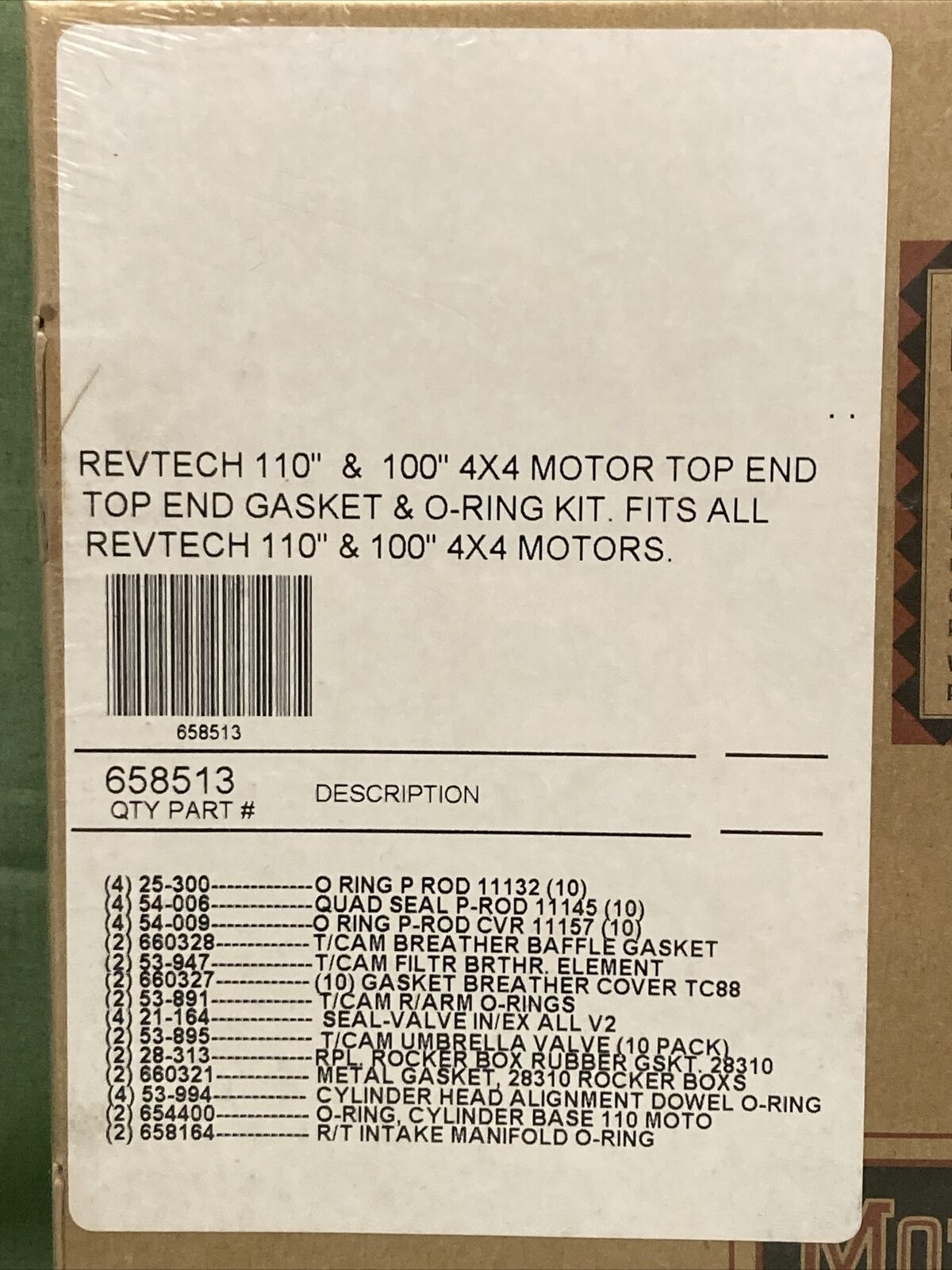NEW GENUINE MOTOR FACTORY REVTECH 658513 TOP END GASKET KIT