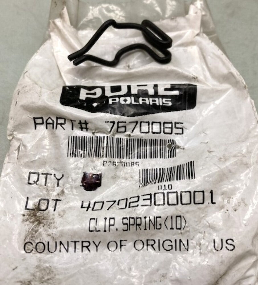 Polaris 7670085 Clip, Spring New Genuine
