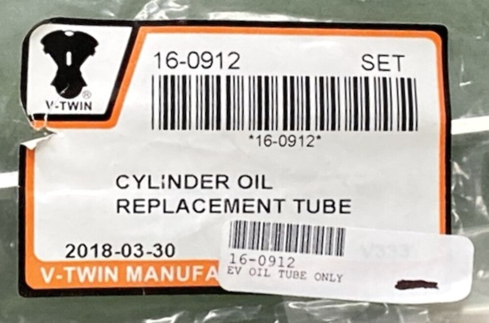 V-Twin 16-0912 Cylinder Oil Replacement Tube New Genuine