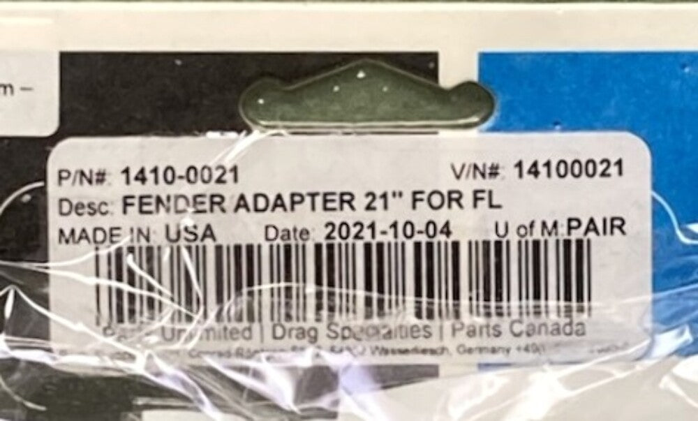 Drag Specialties 1410-0021 Fender Adapter Set 21" New Genuine