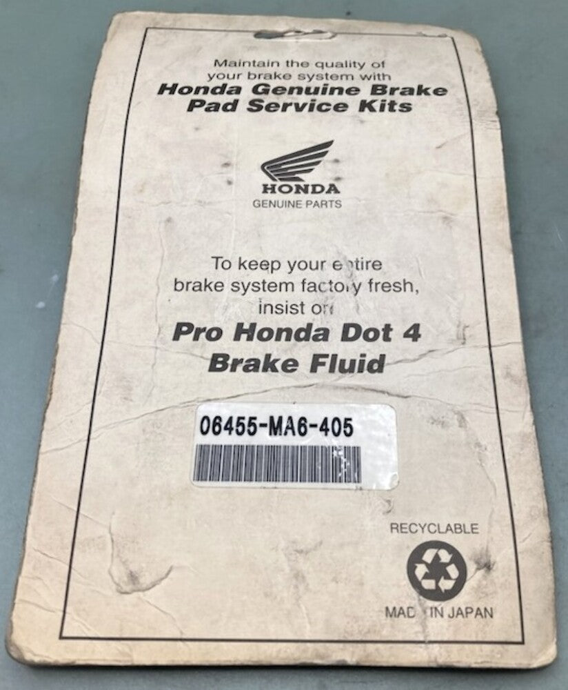Honda 06455-MA6-405 Brake Pad Kit 451A0-MA6-670 New Genuine