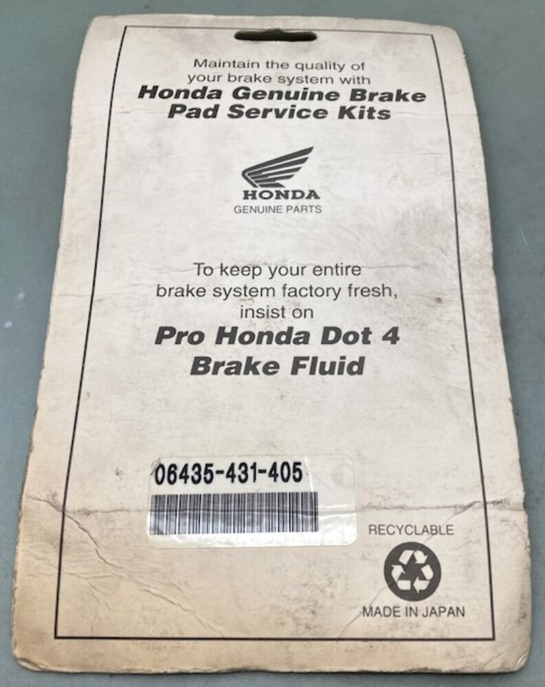 Honda 06435-431-405 Brake Pad Kit 431A0-431-673 New Genuine