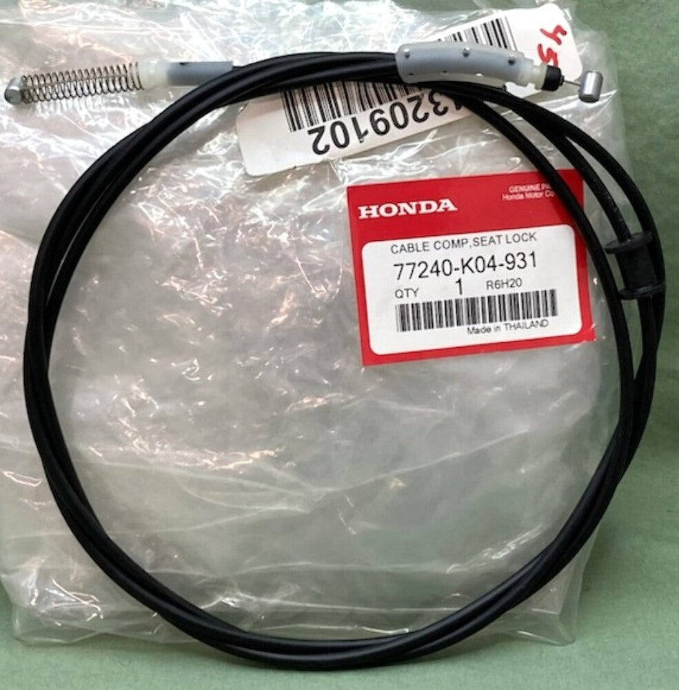 Honda 77240-K04-931 Cable, Seat, Lock New Genuine