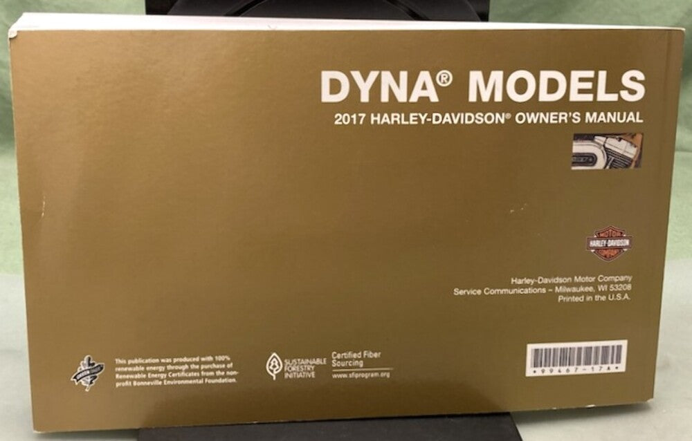 Harley Davidson 99467-17A Dyna Models Owner's Manual 2017 Genuine