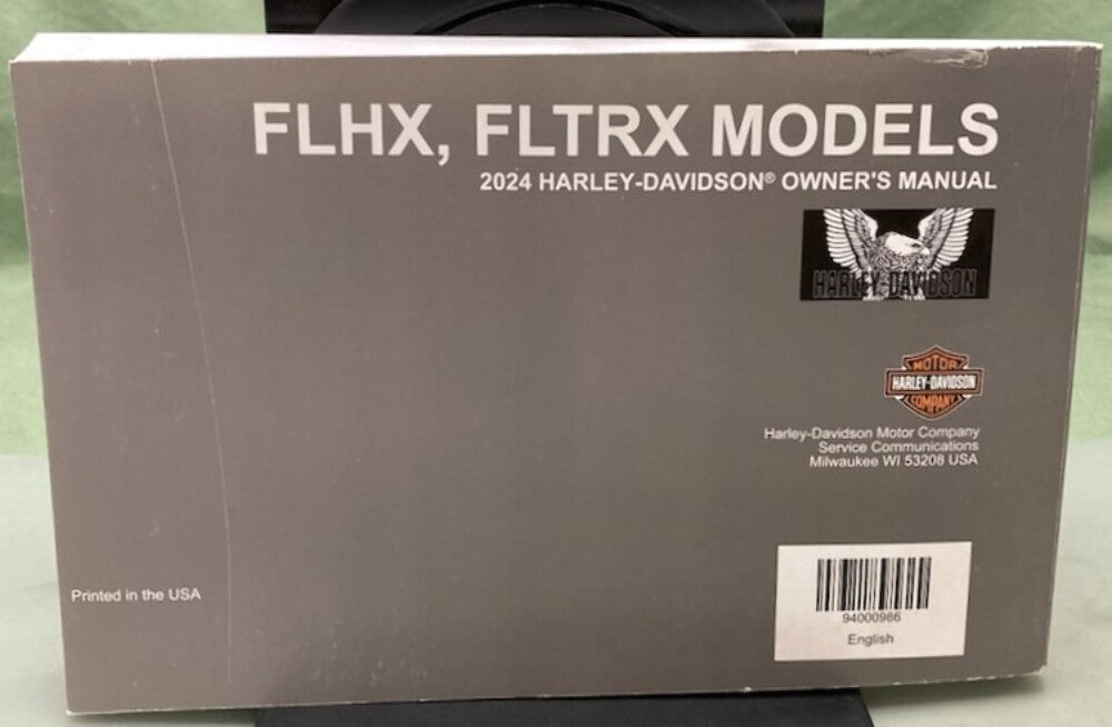 Harley Davidson 94000986 FLHX, FLTRX Models Owner's Manual 2024 Genuine