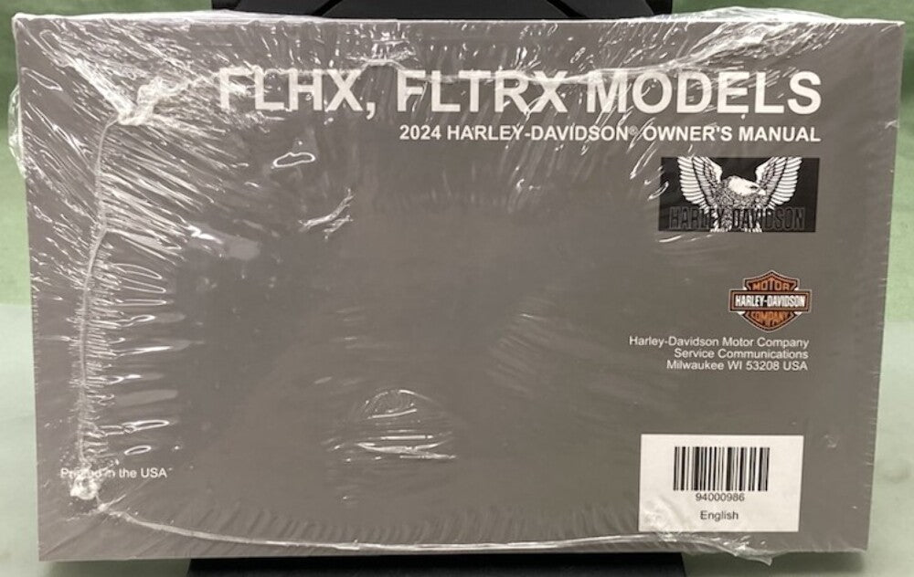 Harley Davidson 94000986 FLHX, FLTRX Models Owner's Manual 2024 New Genuine