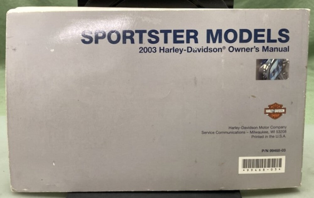 Harley Davidson 99468-03 Sportster Models Owner's Manual 2003 Genuine