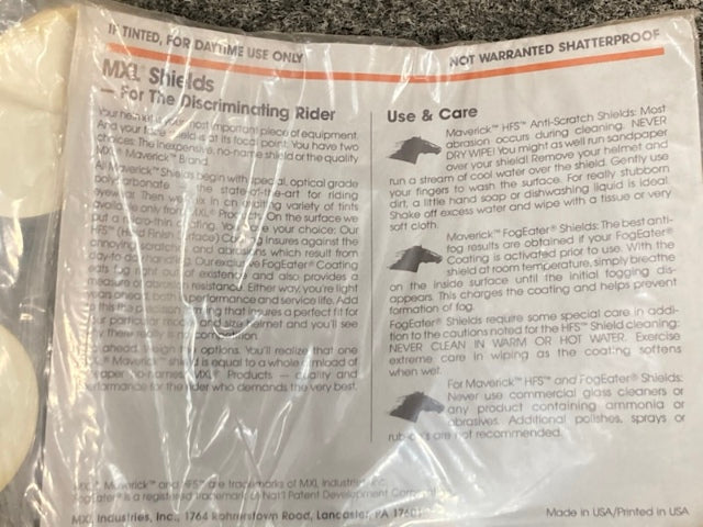 Maverick MXL MC FACE SHIELD CLEAR fits Simpson 32/62 Large New Genuine