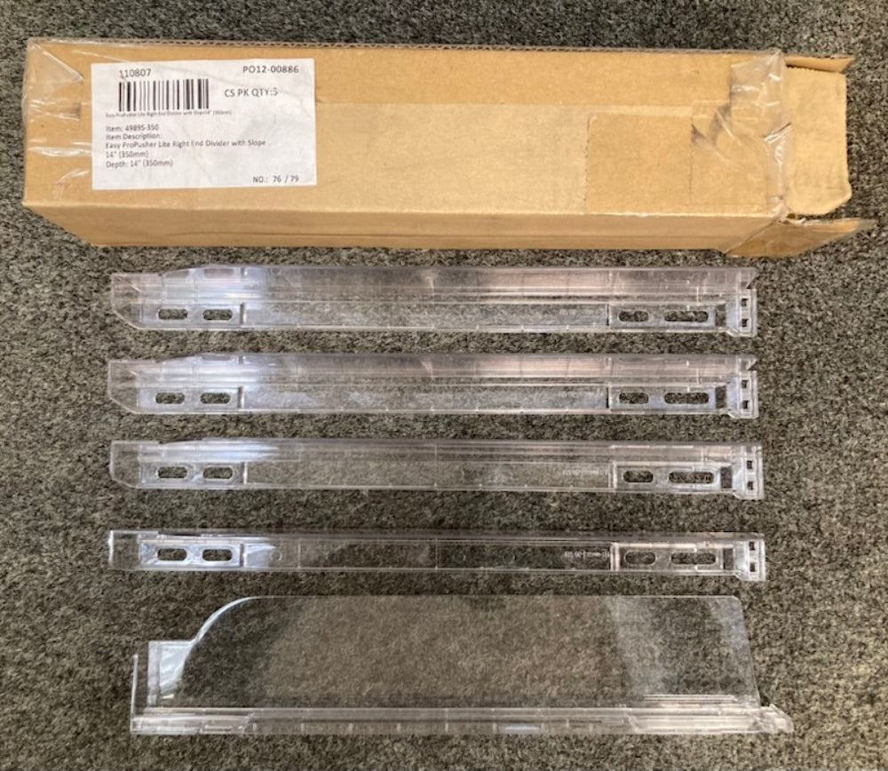5 Pk. Easy ProPusher 110807 Lite Right End Divider with Slope 14" New Genuine