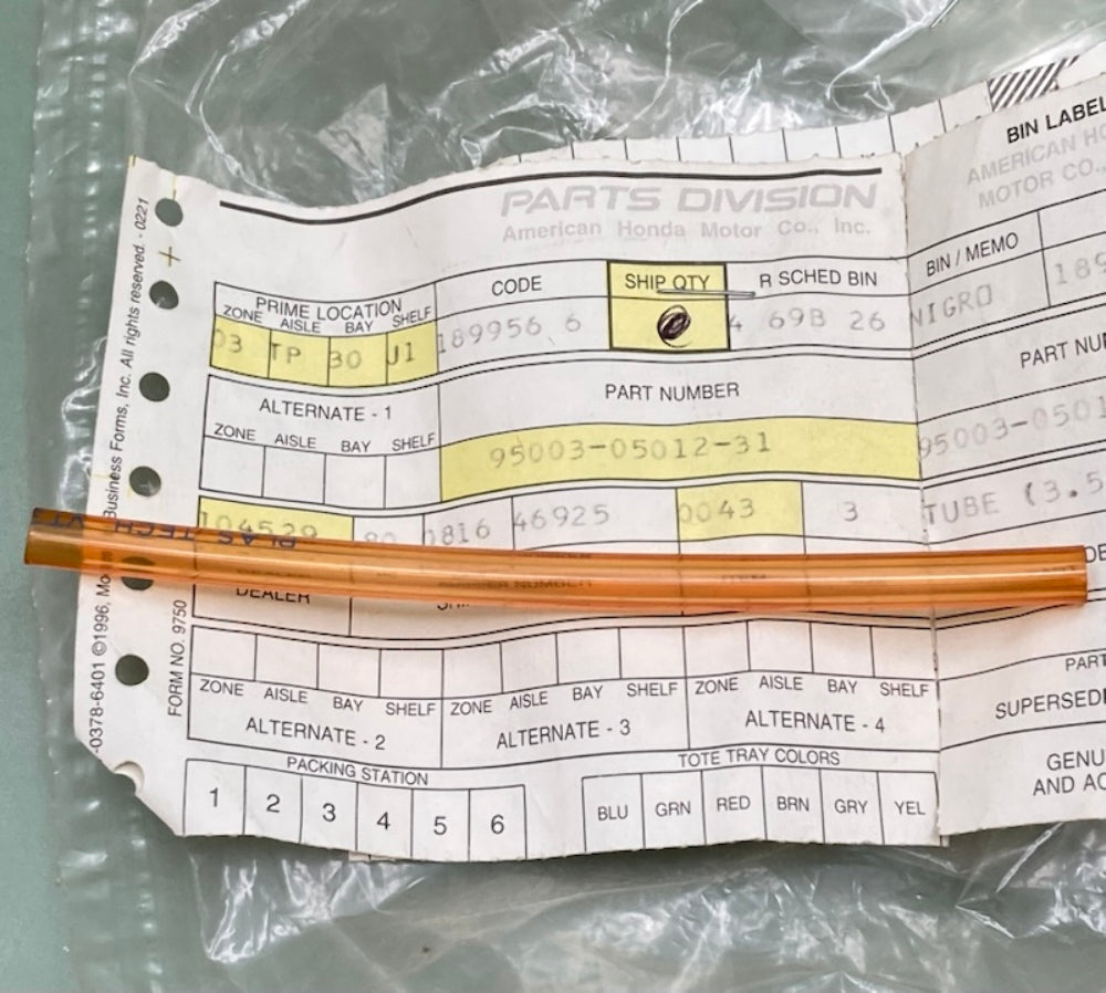 Honda 95003-05012-31 Bulk Hose, Vinyl (8X12X8000) New Replaces