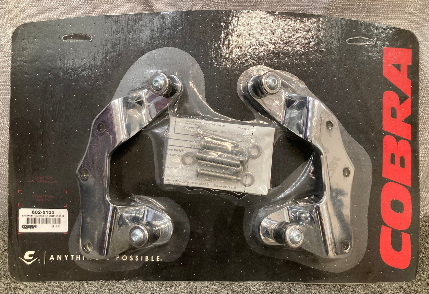 New Genuine Cobra 602-2100 Backrest Mounting Kit Dresser 09-13